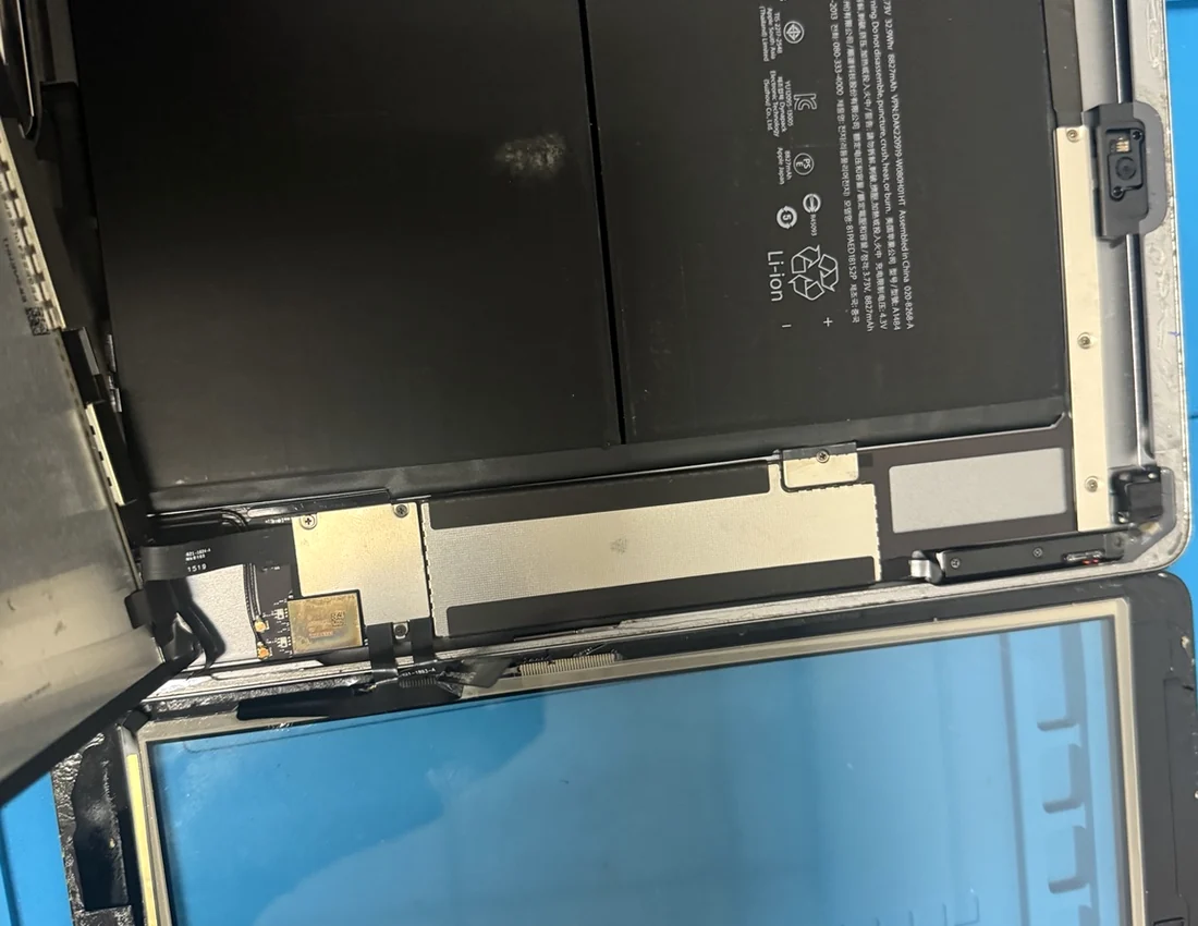 iPad internal components during repair